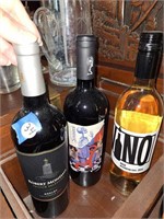 3 COLLECTABLE WINE BOTTLES