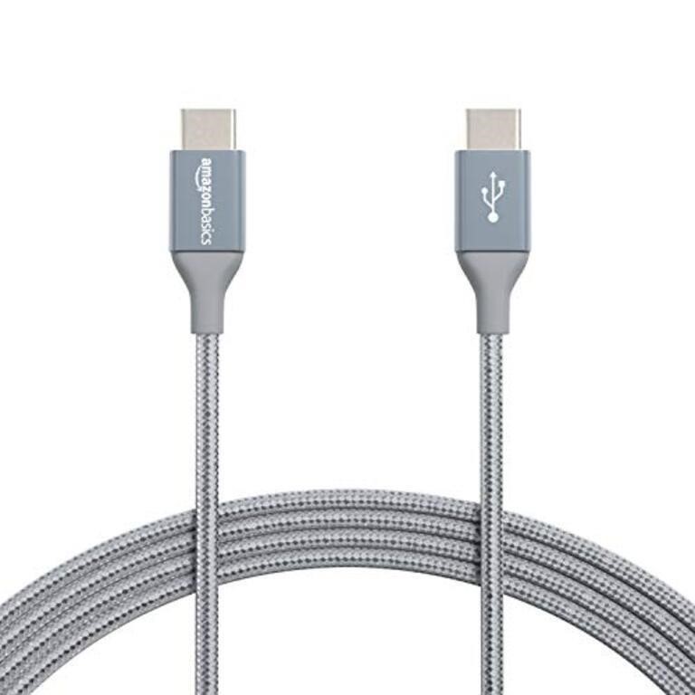 Amazon Basics Double Braided Nylon USB-C to USB-C