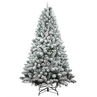 6ft Flocked Christmas Tree, Flocked Artificial