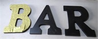 9" Bar Sign Letters OR Bra