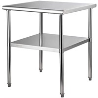 VEVOR Stainless Steel Prep Table, 30 x 30 x 36