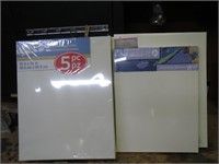 Lot of 7 New White 16"x20" Artists Canvas Pack