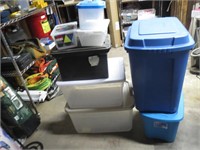 Lot OF Plastic Storage Tubs