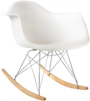 Plata Import PC-018R Rocker Chair, Single, White,