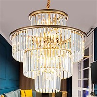 lighceac 23" 14-Light Modern Crystal Chandelier