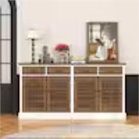 63 in. L Brown Rectangle Wooden Console Table