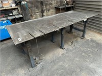 Plate Top Welders Bench, 2.5m x 1.2m with Clamps