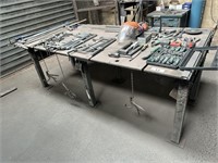 Plate Top Welders Bench, 2.5m x 1.2m with Clamps