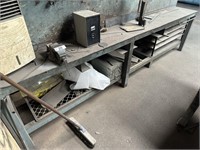 Plate Top Double Sided Partitioned Work Bench