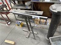 3 Steel Pedestals & Steel 4 Tiered Shelf