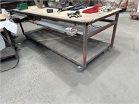 Timber Top Mobile Assembly Bench, 2.4m x 1.2m