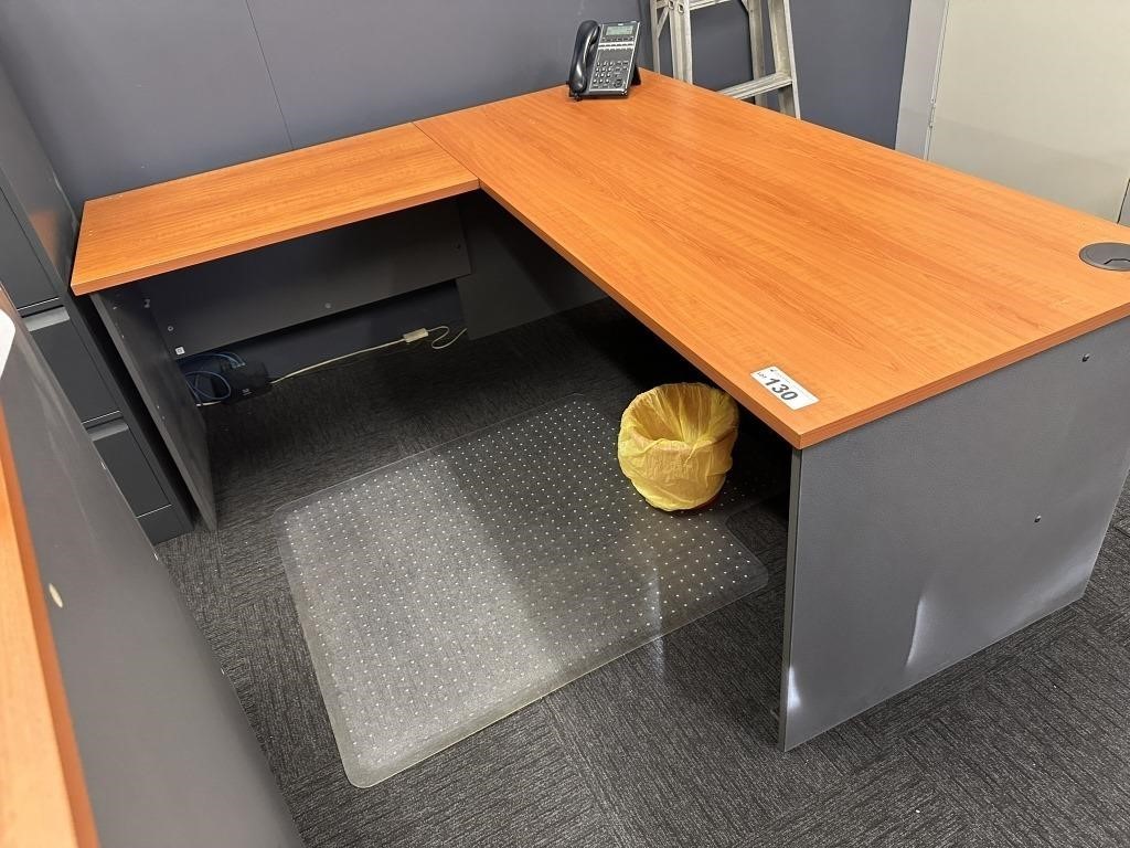 Timber L Shaped Office Desk