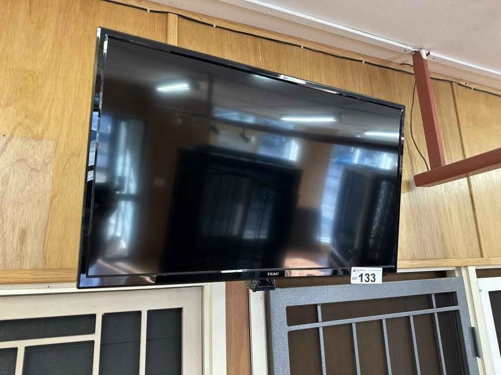 Teac Colour Television on Wall Bracket