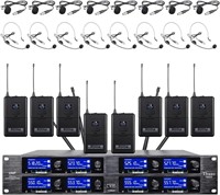 Tbaxo Wireless Microphone System UHF 8 Channel 8 L