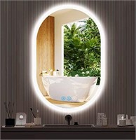 DIDIDADA Bathroom Oval Lighted LED Mirror with Lig