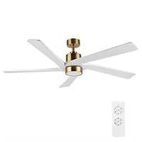 WINGBO 64 Inch DC Ceiling Fan with Lights and Remo
