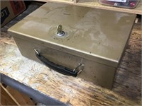 Vtg Rockaway Metal Lockable Storage Box