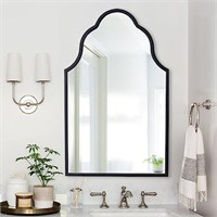 Chende Arched Mirror for Wall, 32"X20" Black