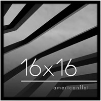 Americanflat 16x16 Picture Frame in Black - Thin B