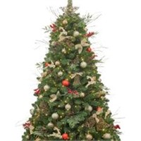 KI Store 7ft Christmas Tree with Ornaments and Lig