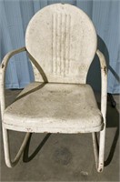 1950's Shell Back Metal Lawn Chair