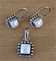 925 Silver Pendant & Earrings