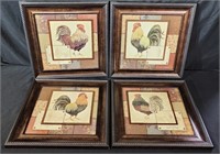 4pc Rooster Pictures