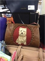 Juweled Scotty dog handbag