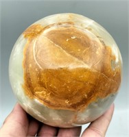 1392 Gm Beautiful Rare Polished Banded Onyx Sphere