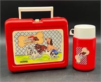 1986 THERMOS POUND PUPPIES LUNCH BOX w/ THERMOS