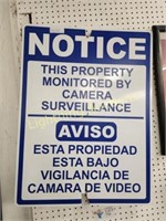 "NOTICE THIS PROPERTY MONITORED BY CAMERA"