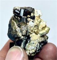 38 Gm Ultra Vesuvianite Crystal On Matrix Specimen