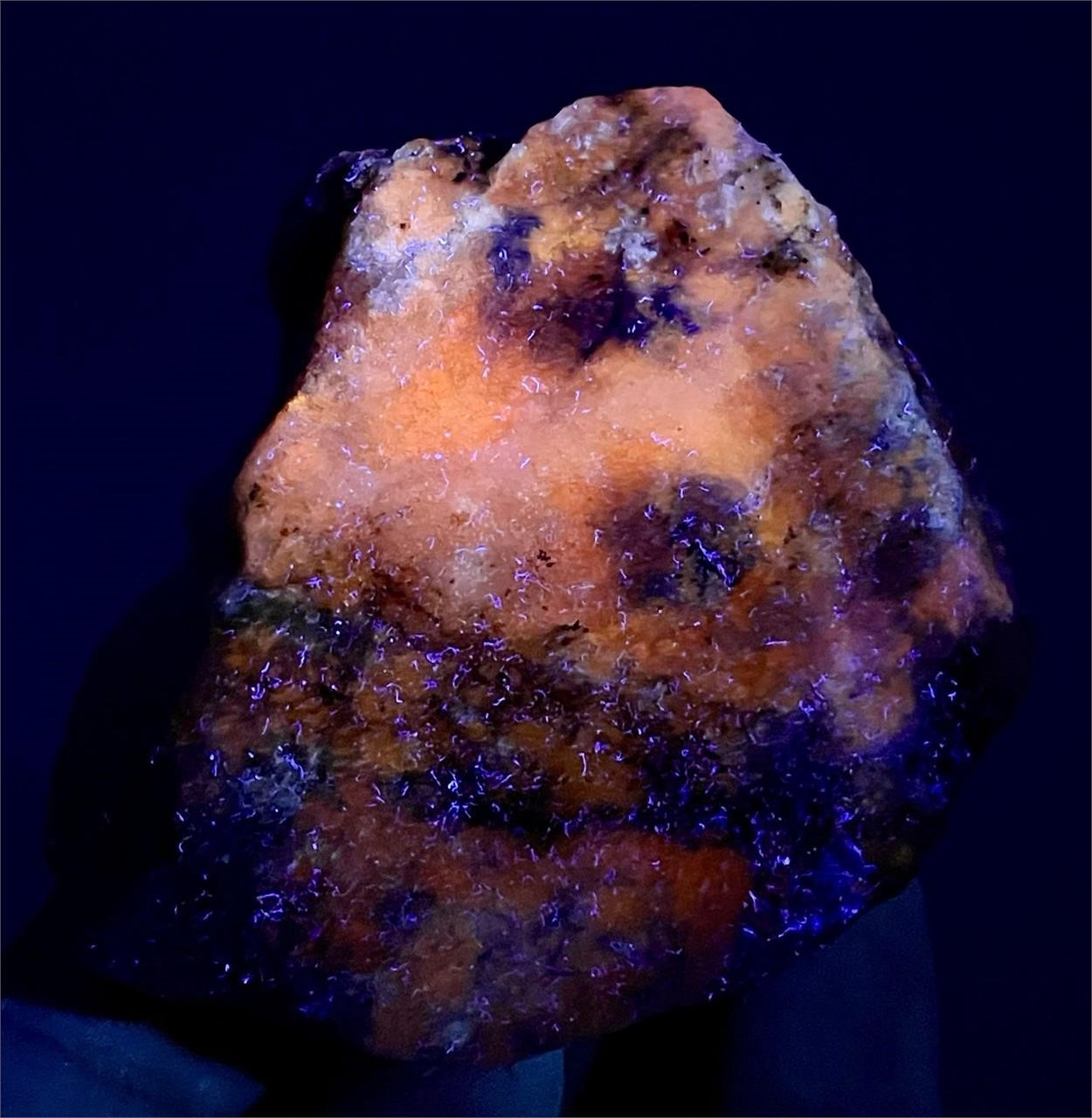 136 Gm Fluorescent Afghanite With Pyrite Specimen~