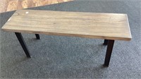 Veneer bench on metal legs, 4 ft length