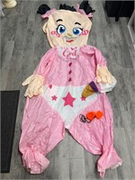 Baby girl inflatable adult costume
