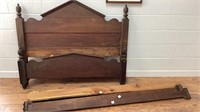 Antique Single or 3/4 Size Wooden Bed