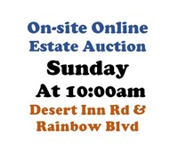 WELCOME TO OUR SUN. @10am ONLINE PUBLIC AUCTION