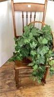 Rocking chair with accent basket of ivy porch