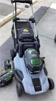 EGO Power self propelled lawn mower with two