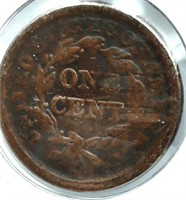 1853 Large 1 Cent Coin