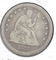 1877-S  Seated 25 Cent Coin