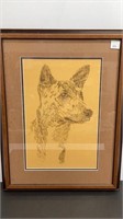Whippet dog print ‘Basenji’ by Kim, #70/500, ink