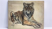 Fritz Hug famous Tiger reproduction on canvas