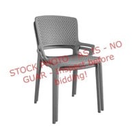 4ct outdoor Stackable Plastic Chairs
