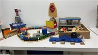 Vintage wooden train set, Thomas the train,
