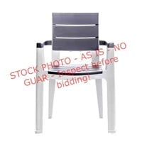 4 ct Madeira stacking Outdoor Plastic Chairs
