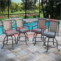 Swivel Metal Outdoor Bar Stool w/ Cushion ONLY 2