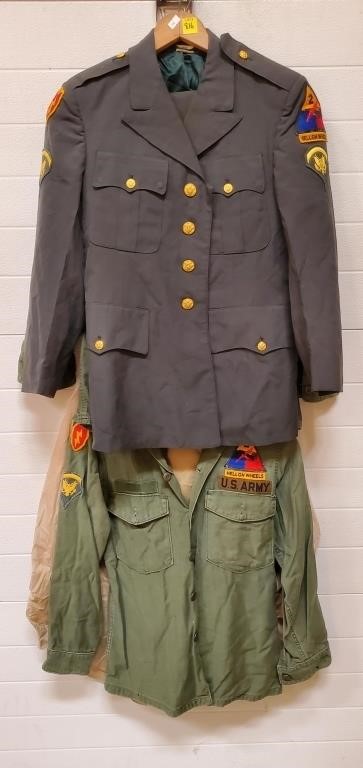 Assorted Vintage US Army Uniforms