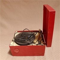 Vintage Red 45 Record Player