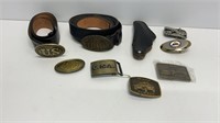 (2) belts with US belt buckles, CS, CSA, Am